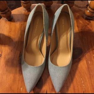 Denim heels